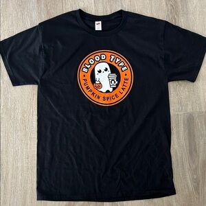 Halloween Funny Black Orange T-Shirt Adult Large